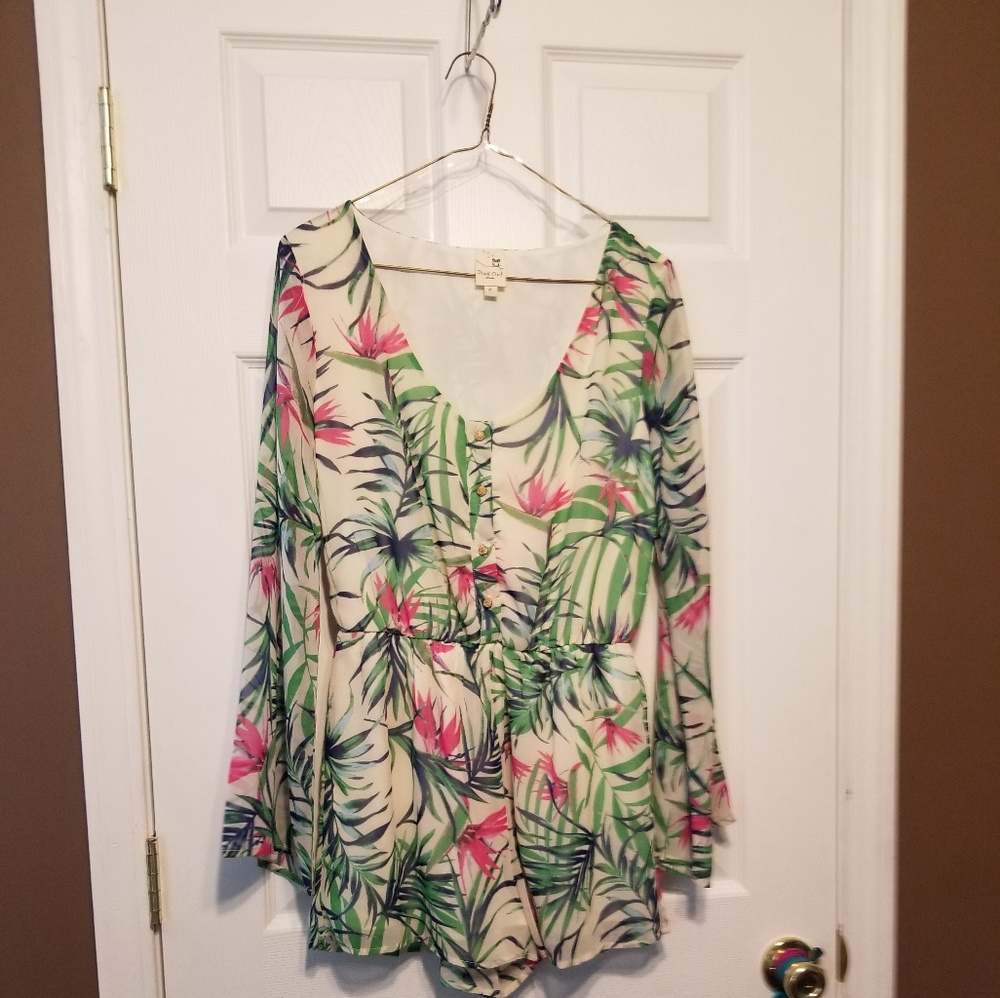 REPOSH Tropical Pink Owl Romper